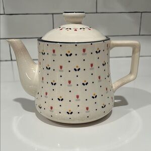 Vintage Floral Patterned Ceramic Teapot by Country Borders JC Penney Co.